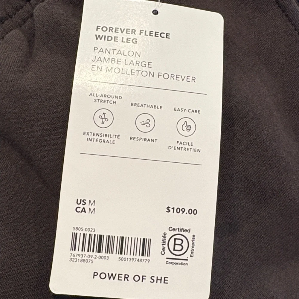 NWT Athleta Forever Wide Truffle Leg Sz Medium - Picture 6 of 8